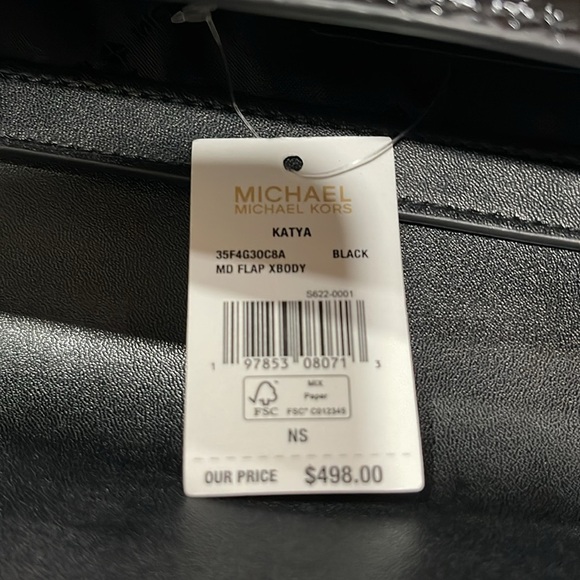 Michael Kors Black Croc-Embossed Women's Bag Patent Leather - Picture 8 of 10